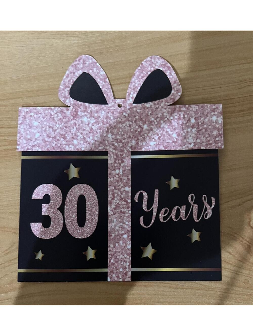 30th Milestone Birthday Spiral Banner, 12 (2 each) images, spiral hanger